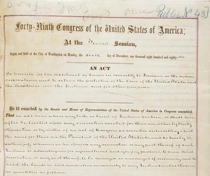 Detail of the document for the Dawes Act
