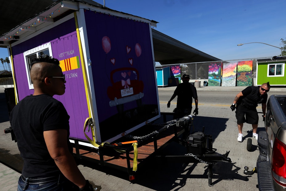 Pitched roofs L.A. orders removal of tiny houses given to homeless