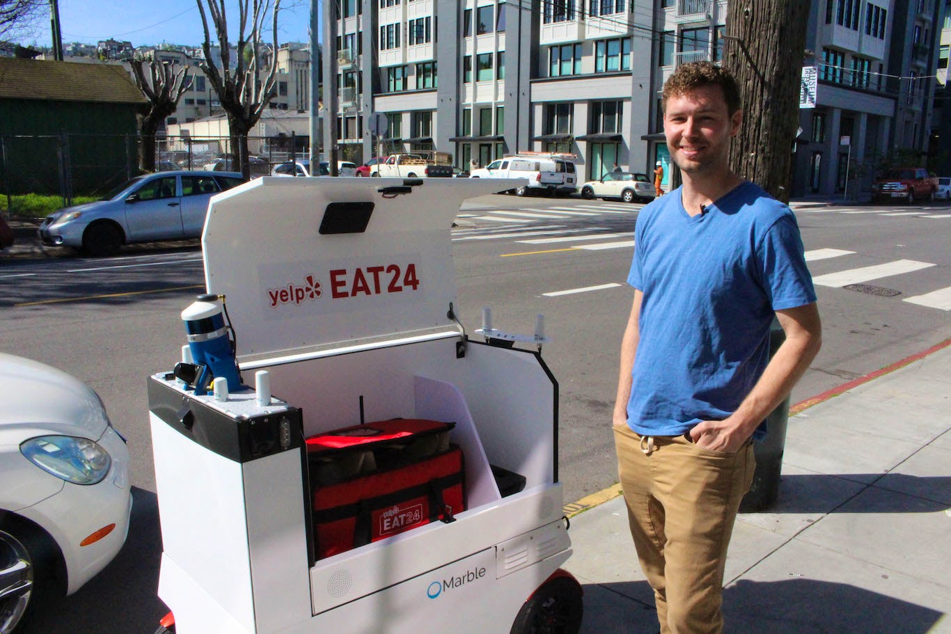 Desværre svar dal Newsela - Taste test: Startup lets San Francisco try out robotic food  delivery