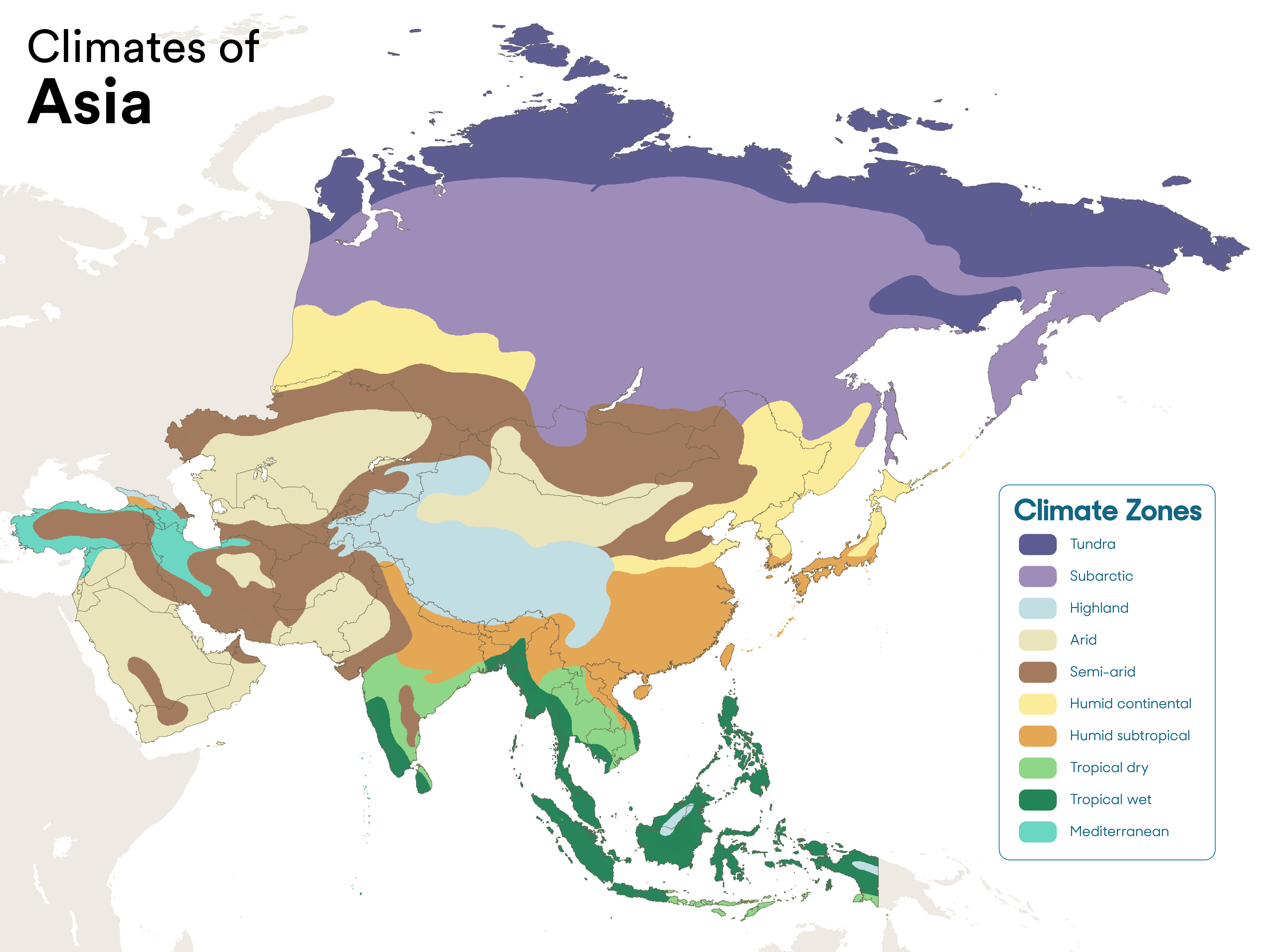 Newsela Climate map of Asia